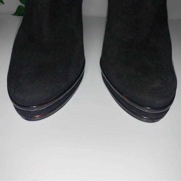 Stuart Weitzman Heeled Ankle Boots Women's Size 10 Black Suede Platform Stiletto - Picture 10 of 10